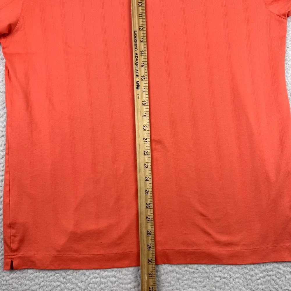 Nike Tiger Woods Collection Polo Men's Large Orange Performance Golf‎ Shirt